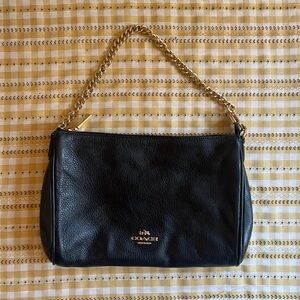 Coach Black Leather Shoulder Bag